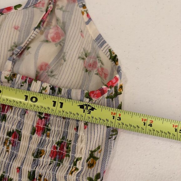 Panni Dress Women's Medium Floral Patchwork Tiered Sleeveless Mini Cottage - Picture 9 of 11